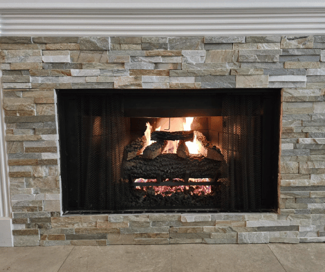 Home fireplace example in Dickinson